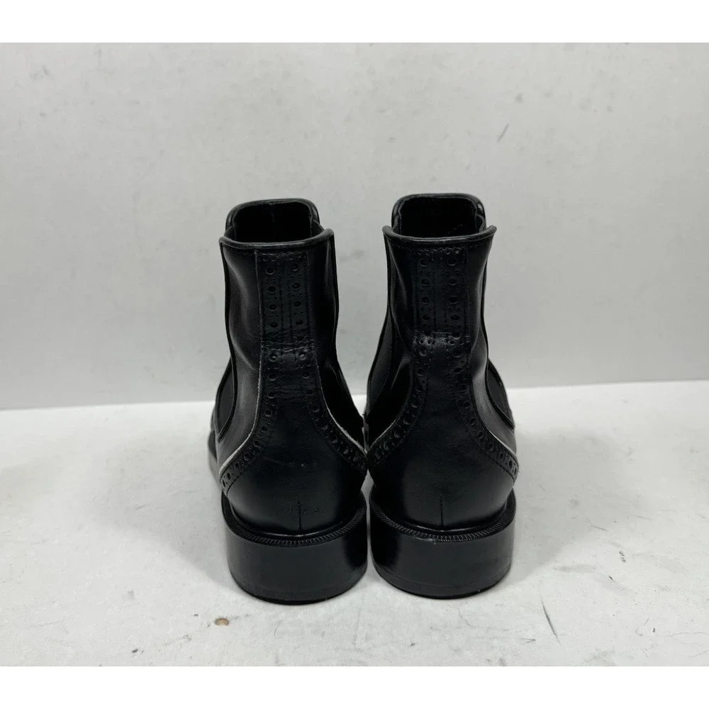 Tod's Chelsea Black Ankle Boots Women's Size 7 / 37 EU Shoes Leather